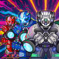 Image 3 of DYNAMIC DUALSHOCK RUMBLE RANGERS - Print