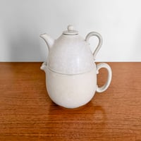 Image 1 of Gunnar Nylund Rörstrand White Stoneware Double Teapot