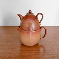 Image 1 of Gunnar Nylund Rörstrand Light Brown Stoneware Double Teapot
