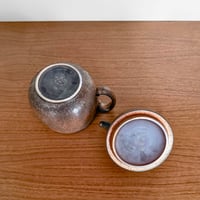 Image 3 of Gunnar Nylund Rörstrand Dark Brown Stoneware Double Teapot