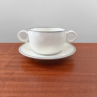 Image 1 of Gustavsberg Birka Bouillon Cup with Saucer