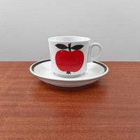 Image 1 of Arabia Finland Omena Coffee Cup with Saucer