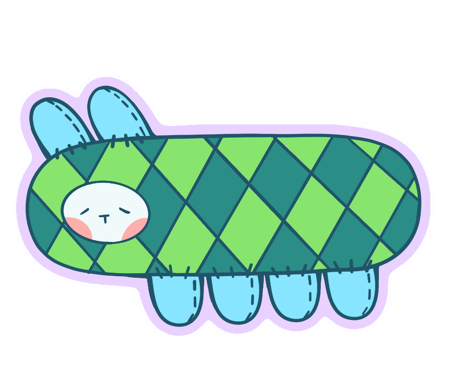 Image of Looooooong Bunny Plush Sticker