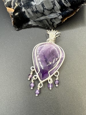 Amethyst Teardrop Dangle Pendant