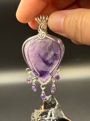 Amethyst Teardrop Dangle Pendant