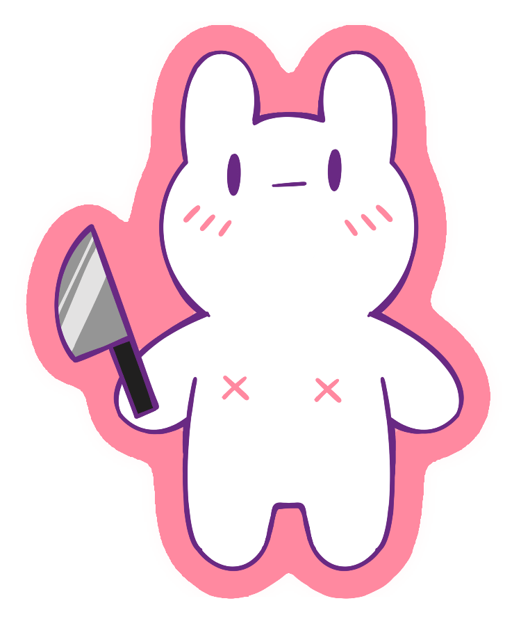 Image of Knife Bunny Sticker