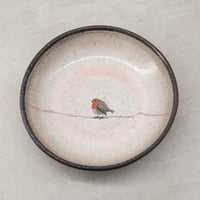 Image 1 of Black Ceramic Robin Pasta Bowl