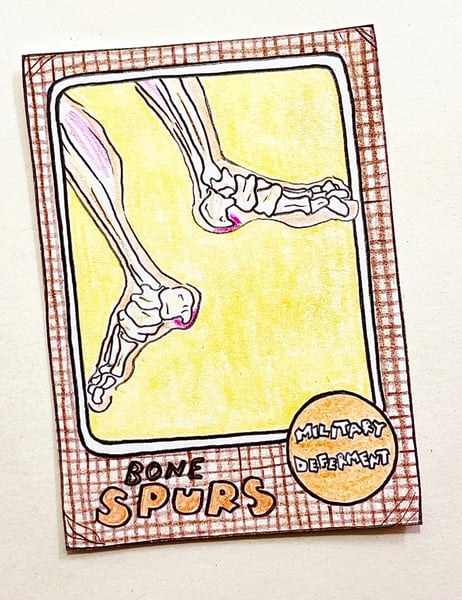 Image of Original pencil artwork—Bone Spurs, 1968