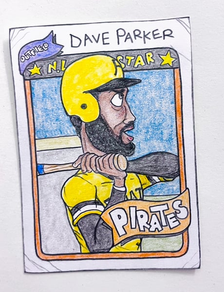 Image of Original pencil artwork—Dave Parker (1980)