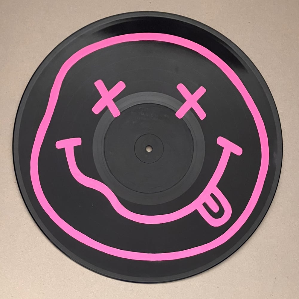 Image of Vinyle Smiley Nirvana rose