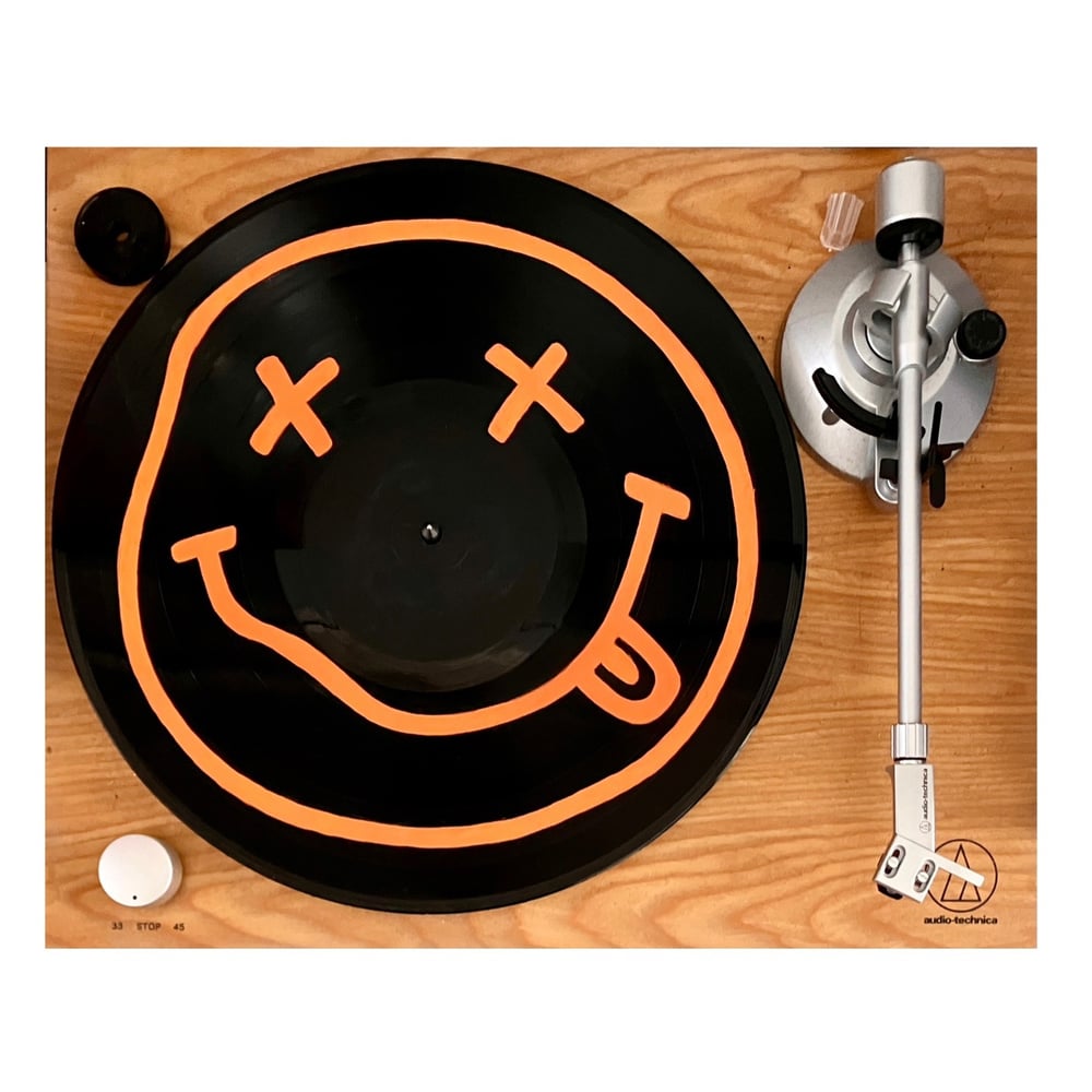 Image of Vinyle Smiley Nirvana orange