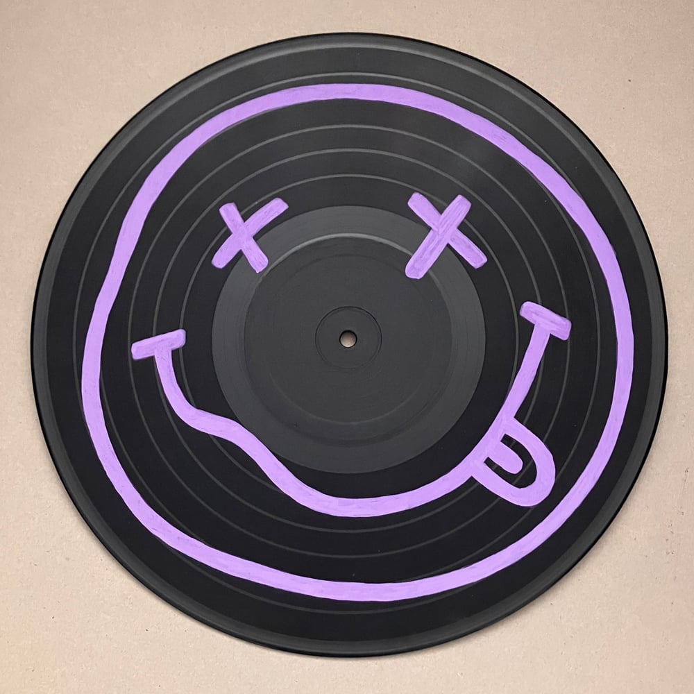 Image of Vinyle Smiley Nirvana violet