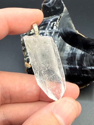 Clear Quartz Point Bale Pendants