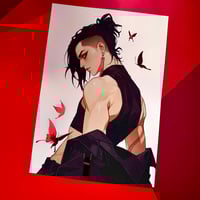 Image 9 of Marcin Butterfly PRINT with RED FOIL