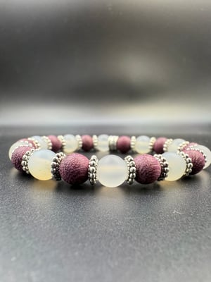 8mm Purple Heartwood and Agate