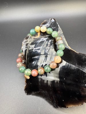 8mm Indian Agate Stretch Bracelet