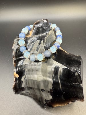 8mm Blue Aventurine and Opalite Stretch Bracelet