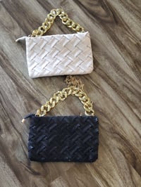 Textured Golden Strap Purse