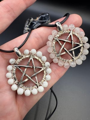 4mm Beaded Pentacle Pendants