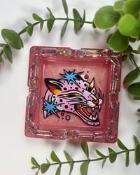 Resin ashtray, crazy leopard