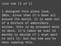 Image 4 of vine tee - 1 of 1 sample