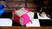Image 2 of Pink & green chequy travel bag