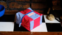 Image 1 of Blue & red chequy travel bag