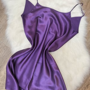 Image of Vintage "Delicates" Satin Slip Dress - Size M/L