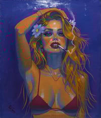 "High Desert Girl II, Oil on wood, 12 x 14"