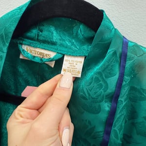 Image of Victoria's Secret Vintage Gold Label Satin Robe - Size XS-L