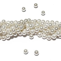 Image 1 of 60-65PC. 6MM WHITE Round shell pearls// 6MM High Quality White Round shell pearls
