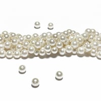 Image 2 of 60-65PC. 6MM WHITE Round shell pearls// 6MM High Quality White Round shell pearls