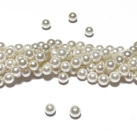 Image 4 of 60-65PC. 6MM WHITE Round shell pearls// 6MM High Quality White Round shell pearls