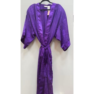 Image of Vintage "Adonna" Purple Satin Robe - Size L