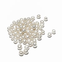Image 4 of 60-65PC. White loose potato shape fresh water pearl beads/6MM X 5MM Fresh Water Pearls