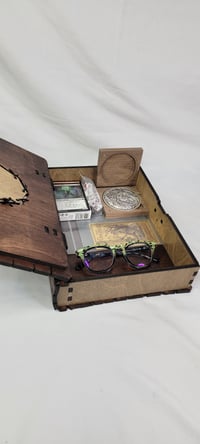 Image 5 of Custom Pirate Keepsake Box – Large Birch Book for DnD, MTG, TCG & RPG Dice and Cards
