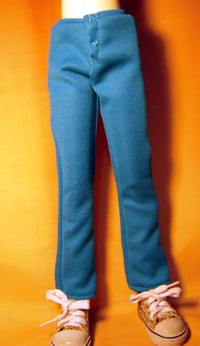 Image 2 of Handmade baby blue pants for 1/4 bjd doll
