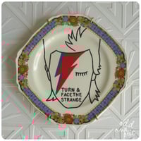 Image 1 of Bowie - Hand Painted Vintage Plate