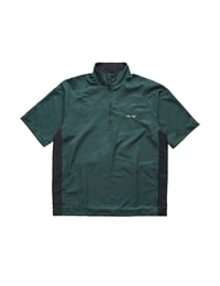 Image 1 of Script Short Sleeve Half Zip Windshirt Green