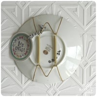 Image 2 of Black Rainbow - Hand Painted Vintage Plate