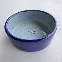 Image 2 of Limited Edition Ceramic Dog Bowl Blue