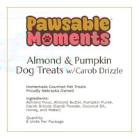 Image 2 of Almond & Pumpkin Dog Treats w/ Carob Drizzle