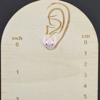Image 5 of Blue Alien & Pink Alien Friend Stud Earrings – Mischievous, Adorable, and Hypo-Allergenic