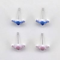 Image 2 of Blue Alien & Pink Alien Friend Stud Earrings – Mischievous, Adorable, and Hypo-Allergenic