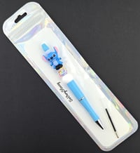 Image 3 of Blue Alien Dog Beaded Pen – Mischievous, Refillable, and Desk-Ready Fun