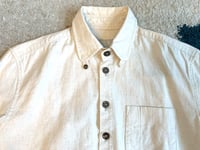 Image 2 of S.E.H Kelly 2014aw made in England Kelly collar cotton/linen shirt, size S