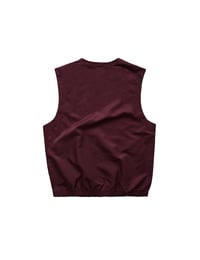 Image 2 of Script Nylon Pullover Vest Burgundy