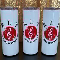 Image 3 of Custom 20oz White Steel Tumbler – Includes Lid & Straw