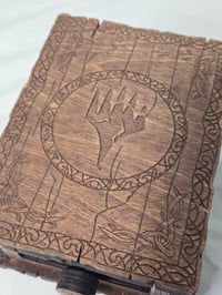 Image 3 of Wood Tarot Card Box with Single Drawer | Storage Chest for Runes, Amulets, Candles & Keepsakes