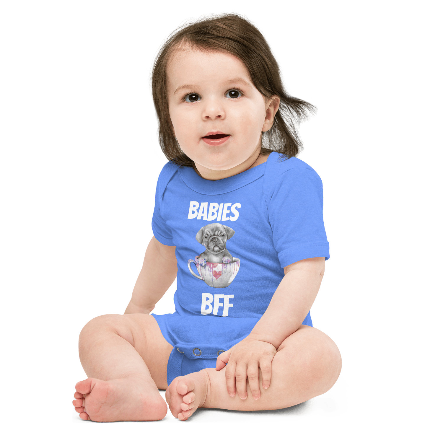 Image of Baby puppy in cup one piece